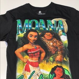Disney Black Moana Short Sleeve Tee
